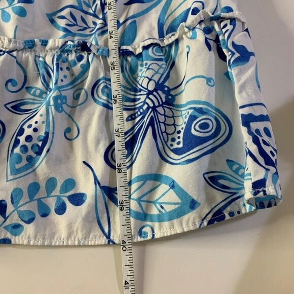 Hanna Andersson Blue Sleeveless Butterflies & Flowers Summer Dress - Picture 9 of 12